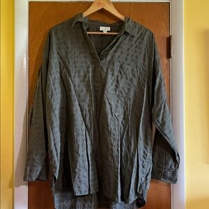 JJill 100% cotton olive tunic size large